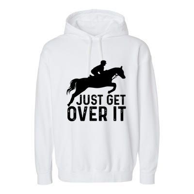 English Horse Riding Hunter Jumper Horseback Riding Great Gift Garment-Dyed Fleece Hoodie