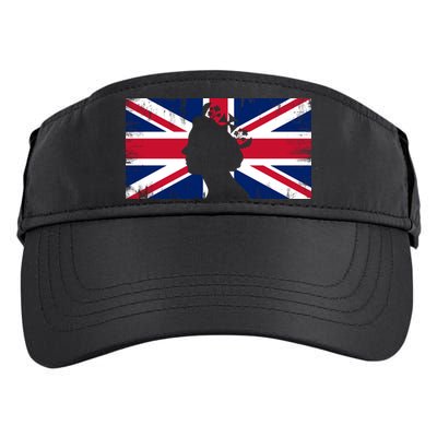 Elizabeth Her Royal Highness Queen Of England Flag Adult Drive Performance Visor