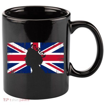 Elizabeth Her Royal Highness Queen Of England Flag 11oz C Handle Ceramic Mug