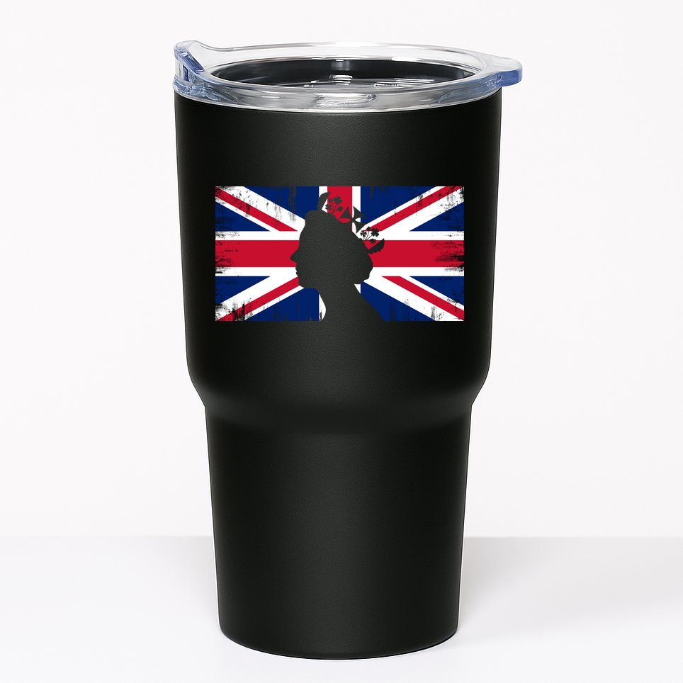Elizabeth Her Royal Highness Queen Of England Flag Tumbler