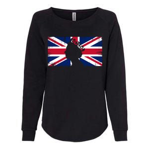 Elizabeth Her Royal Highness Queen Of England Flag Womens California Wash Sweatshirt