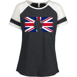 Elizabeth Her Royal Highness Queen Of England Flag Enza Ladies Jersey Colorblock Tee