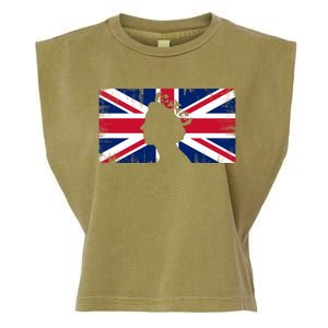 Elizabeth Her Royal Highness Queen Of England Flag Garment-Dyed Women's Muscle Tee