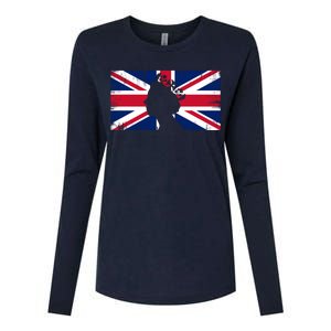 Elizabeth Her Royal Highness Queen Of England Flag Womens Cotton Relaxed Long Sleeve T-Shirt