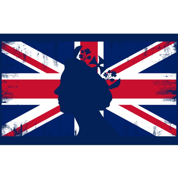 Elizabeth Her Royal Highness Queen Of England Flag Bumper Sticker