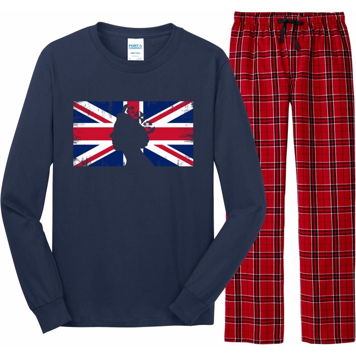 Elizabeth Her Royal Highness Queen Of England Flag Long Sleeve Pajama Set