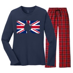 Elizabeth Her Royal Highness Queen Of England Flag Women's Long Sleeve Flannel Pajama Set 