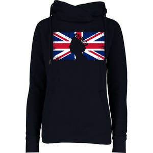 Elizabeth Her Royal Highness Queen Of England Flag Womens Funnel Neck Pullover Hood