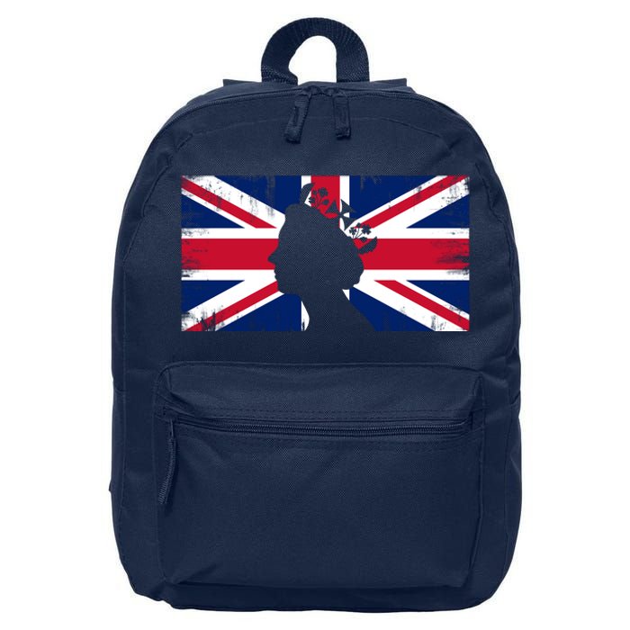 Elizabeth Her Royal Highness Queen Of England Flag 16 in Basic Backpack