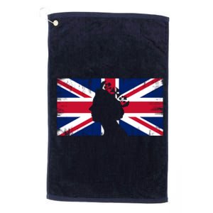 Elizabeth Her Royal Highness Queen Of England Flag Platinum Collection Golf Towel