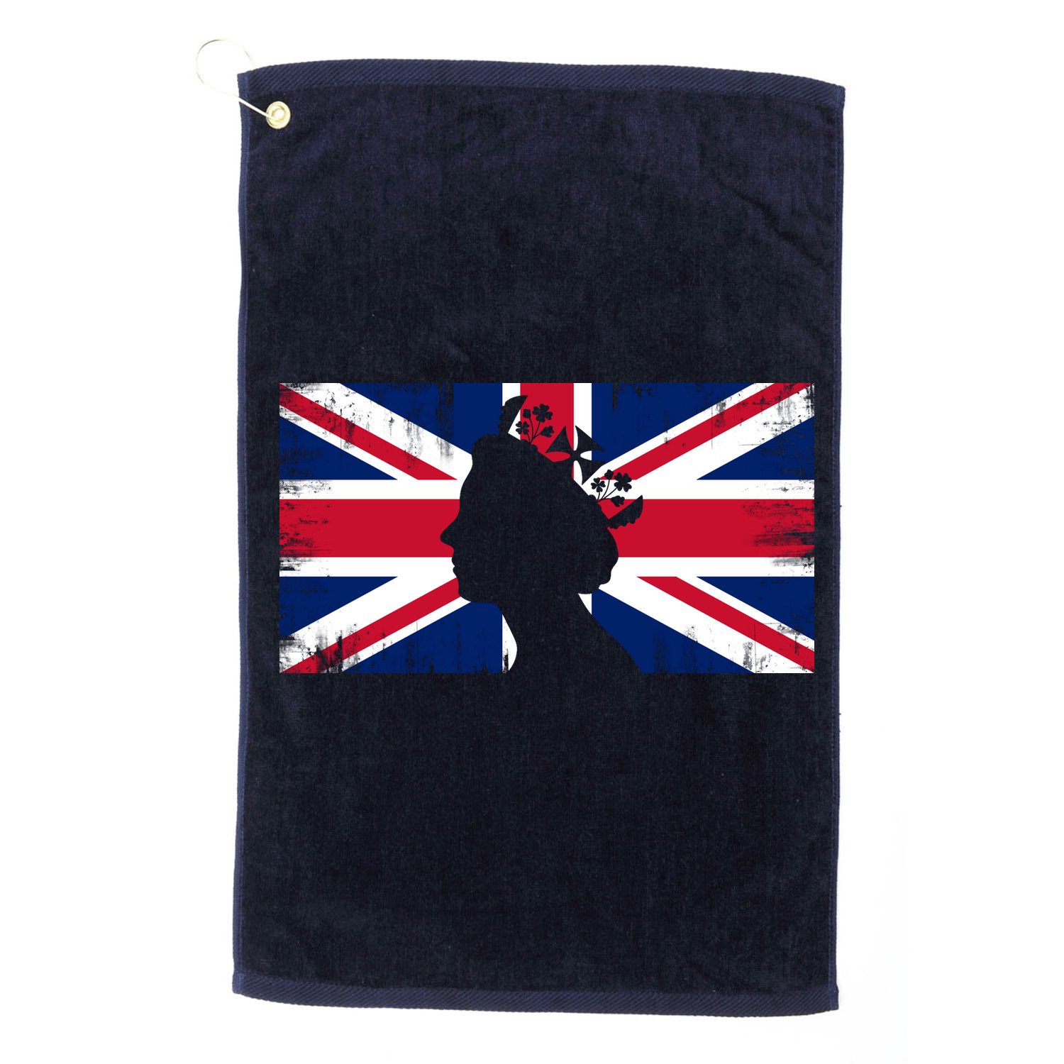 Elizabeth Her Royal Highness Queen Of England Flag Golf Towel