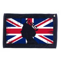 Elizabeth Her Royal Highness Queen Of England Flag Grommeted Golf Towel