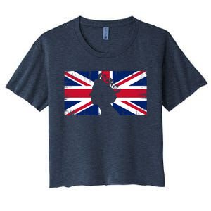 Elizabeth Her Royal Highness Queen Of England Flag Women's Crop Top Tee