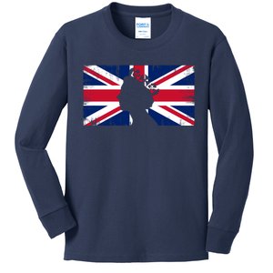 Elizabeth Her Royal Highness Queen Of England Flag Kids Long Sleeve Shirt