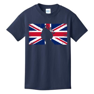 Elizabeth Her Royal Highness Queen Of England Flag Kids T-Shirt