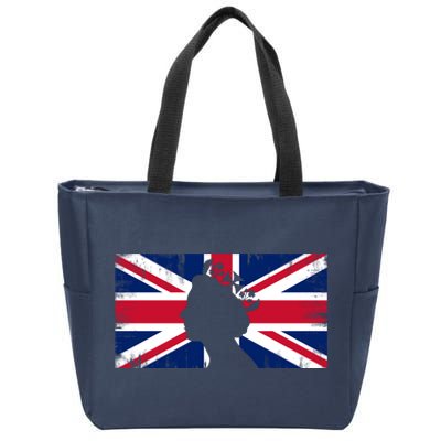 Elizabeth Her Royal Highness Queen Of England Flag Zip Tote Bag