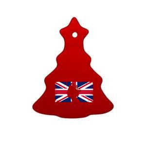 Elizabeth Her Royal Highness Queen Of England Flag Ceramic Tree Ornament