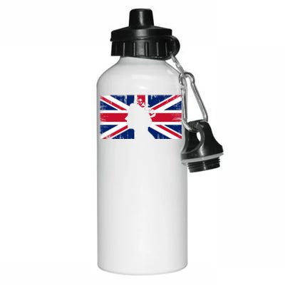 Elizabeth Her Royal Highness Queen Of England Flag Aluminum Water Bottle 