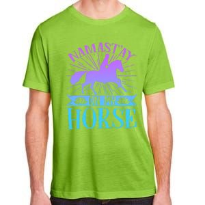 Equestrian Horse Rider Namastay On My Horse Horseback Riding Gift Adult ChromaSoft Performance T-Shirt