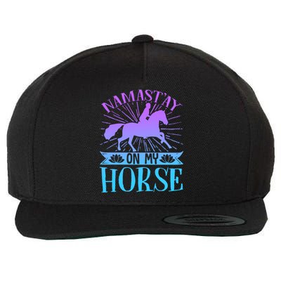 Equestrian Horse Rider Namastay On My Horse Horseback Riding Gift Wool Snapback Cap