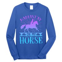 Equestrian Horse Rider Namastay On My Horse Horseback Riding Gift Long Sleeve Shirt