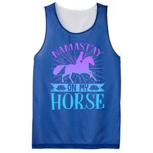 Equestrian Horse Rider Namastay On My Horse Horseback Riding Gift Mesh Reversible Basketball Jersey Tank