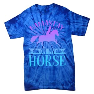 Equestrian Horse Rider Namastay On My Horse Horseback Riding Gift Tie-Dye T-Shirt