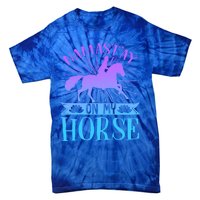 Equestrian Horse Rider Namastay On My Horse Horseback Riding Gift Tie-Dye T-Shirt