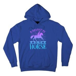 Equestrian Horse Rider Namastay On My Horse Horseback Riding Gift Tall Hoodie