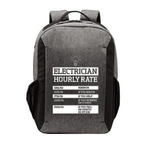 Electrician Hourly Rate Funny Electrical Engineer Vector Backpack