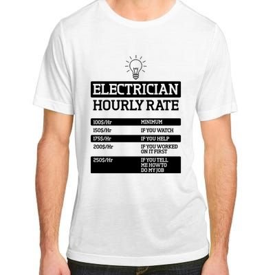 Electrician Hourly Rate Funny Electrical Engineer Adult ChromaSoft Performance T-Shirt