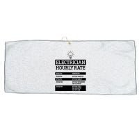 Electrician Hourly Rate Funny Electrical Engineer Large Microfiber Waffle Golf Towel