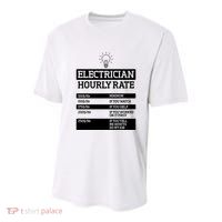 Electrician Hourly Rate Funny Electrical Engineer Youth Performance Sprint T-Shirt