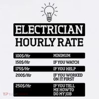 Electrician Hourly Rate Funny Electrical Engineer Baby Bodysuit