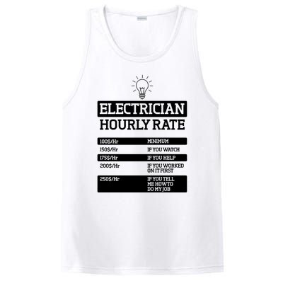 Electrician Hourly Rate Funny Electrical Engineer PosiCharge Competitor Tank