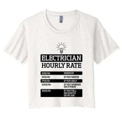 Electrician Hourly Rate Funny Electrical Engineer Crop Top
