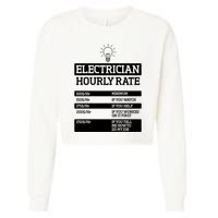 Electrician Hourly Rate Funny Electrical Engineer Cropped Pullover Crew