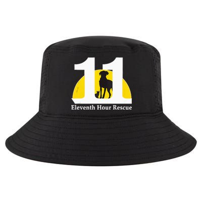 Eleventh Hour Rescue Logo In White Cool Comfort Performance Bucket Hat