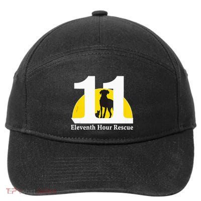 Eleventh Hour Rescue Logo In White 7-Panel Snapback Hat