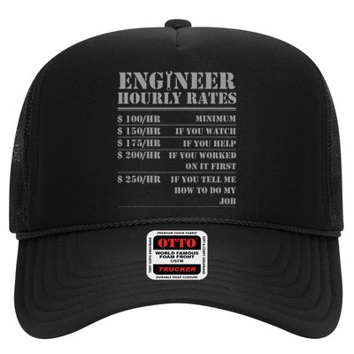 Engineer Hourly Rate Funny Engineering Mechanical Civil Gift Hat