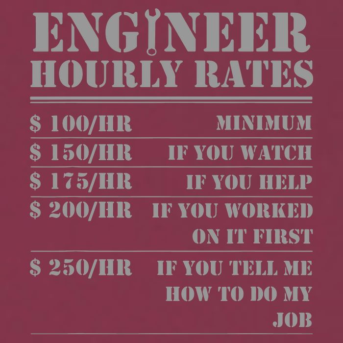 Engineer Hourly Rate Funny Engineering Mechanical Civil Gift 16oz Travel Tumbler