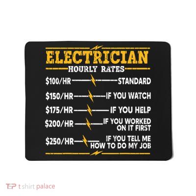 Electrician Hourly Rates Mousepad