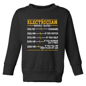 Electrician Hourly Rates Toddler Sweatshirt