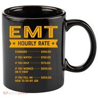 Emt Hourly Rate Labour Day Paramedic Workers Day Gift 11oz C Handle Ceramic Mug