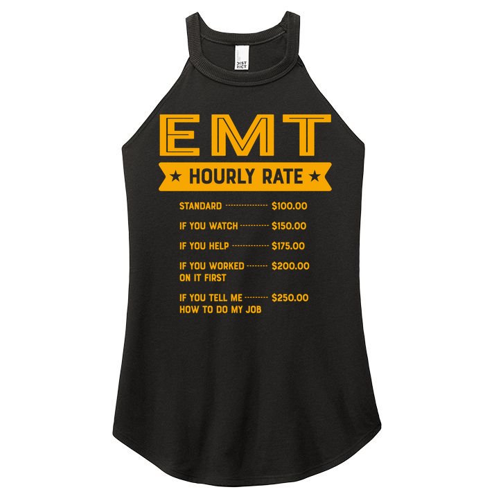 Emt Hourly Rate Labour Day Paramedic Workers Day Gift Women's Perfect Tri Rocker Tank