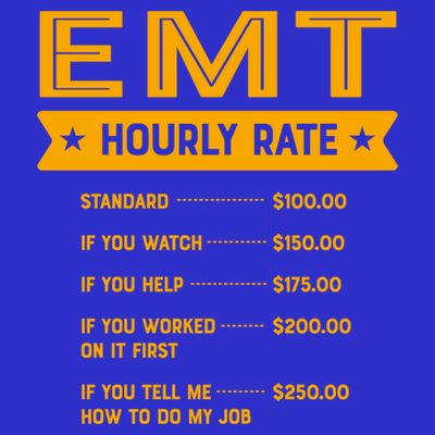 Emt Hourly Rate Labour Day Paramedic Workers Day Gift T-Shirt