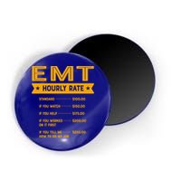 Emt Hourly Rate Labour Day Paramedic Workers Day Gift Magnet