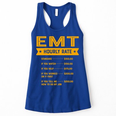 Emt Hourly Rate Labour Day Paramedic Workers Day Gift Womens Tank Top