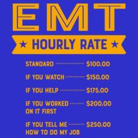 Emt Hourly Rate Labour Day Paramedic Workers Day Gift Womens T-Shirt