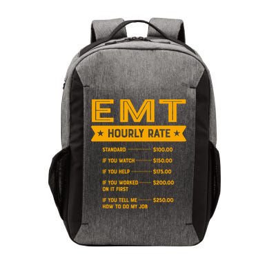 Emt Hourly Rate Labour Day Paramedic Workers Day Gift Vector Backpack